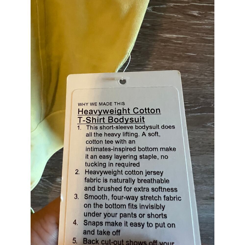 Lululemon Heavyweight Cotton T-shirt Bodysuit green Size Small - Picture 4 of 7